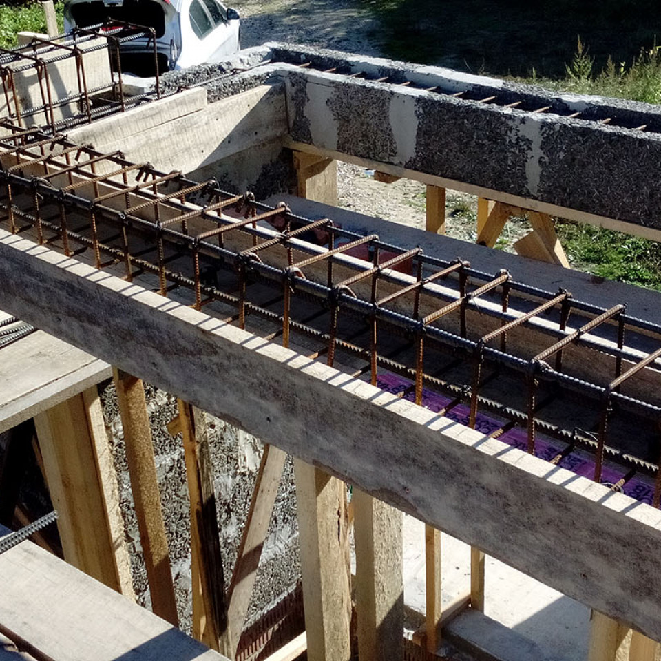 Строительство железобетонного ригеля