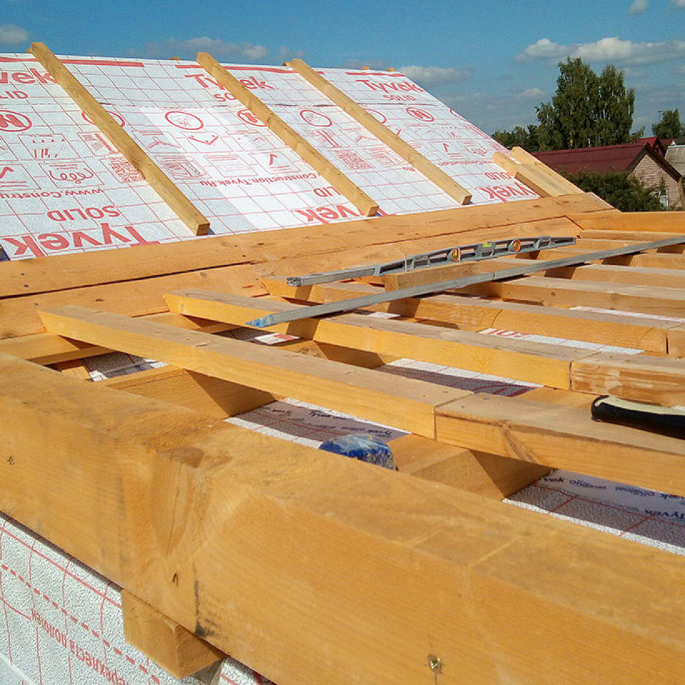 Монтаж обрешетки эксплуатируемой кровли мансарды