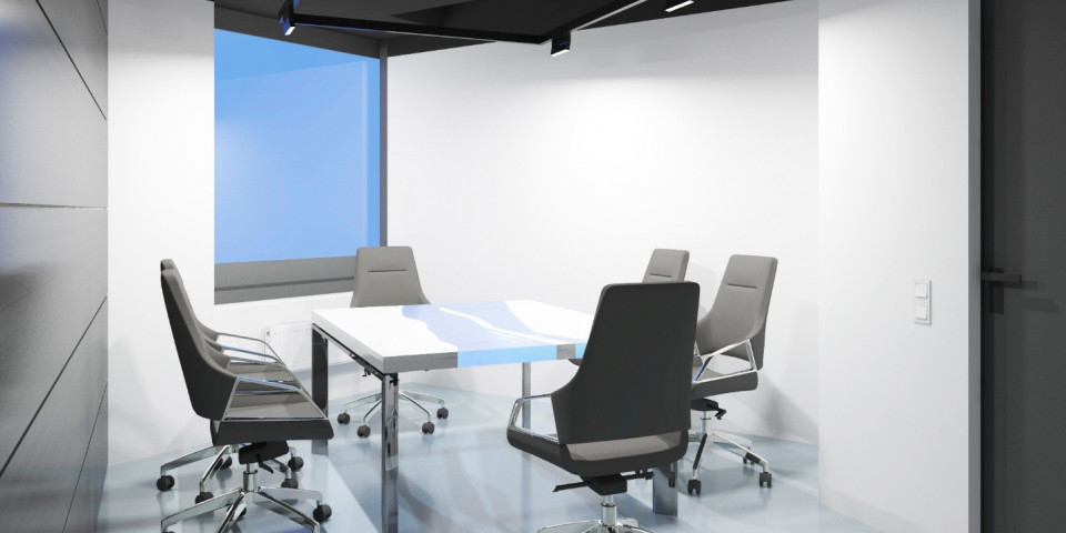 Офис в черно-белой гамме в Москве