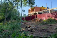 Строительство бани в современном стиле с плоской крышей