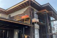 Строительство загородной виллы - отделка фасадов