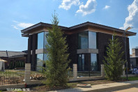 Строительство загородной виллы - отделка фасадов